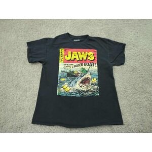 Jaws T Shirt Mens L Black Short Sleeve You're Going To Need A Bigger Boat! Comic